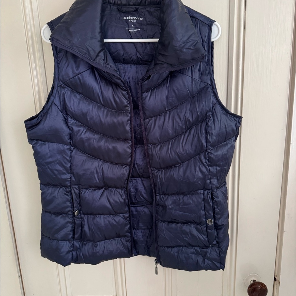 Liz Claiborne Blue Quilted Vest